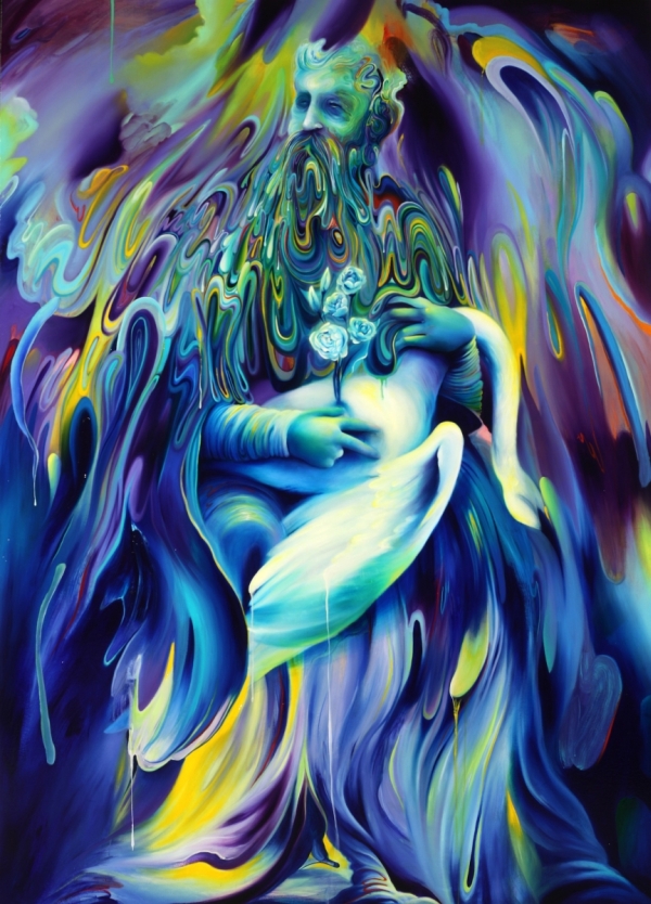 bursting colors swirl type paintings Michael Page